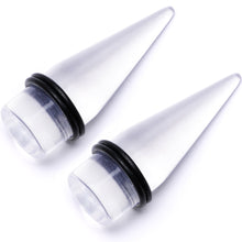 Load image into Gallery viewer, Freaky Fun Lightweight Clear Acrylic Straight Taper Set 2mm to 1 Inch
