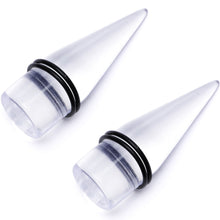 Load image into Gallery viewer, Freaky Fun Lightweight Clear Acrylic Straight Taper Set 2mm to 1 Inch