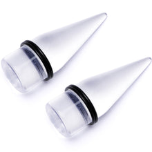 Load image into Gallery viewer, Freaky Fun Lightweight Clear Acrylic Straight Taper Set 2mm to 1 Inch