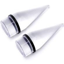 Load image into Gallery viewer, Freaky Fun Lightweight Clear Acrylic Straight Taper Set 2mm to 1 Inch