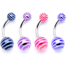 Load image into Gallery viewer, Evening of Color Zig Zag Party Pack Belly Ring Set of 4