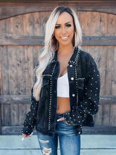 将图片加载到图库查看器,Women’s Collared Neck Button-Down Jacket For Casual and Everyday Use Elegant Simple Jacket