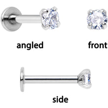 Load image into Gallery viewer, 16G 1/4 Clear Gem Springtime Cartilage Tragus Earring Set of 3