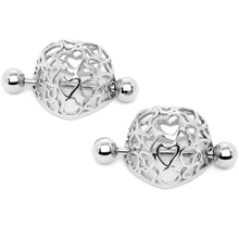 Load image into Gallery viewer, 14G 9/16 Love in a Beautiful Cage Nipple Shield Set