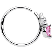 将图片加载到图库查看器,20G 5/16 Pink Gem Flower Seamless Circular Ring