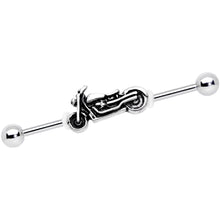 Load image into Gallery viewer, 14G The Open Road Motorcycle Industrial Barbell 38mm