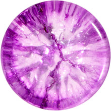 Load image into Gallery viewer, Cosmic Violet Shattered Glass Saddle Plug Set 6mm to 16mm