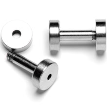 将图片加载到图库查看器,2G Steel Double Flare Screw Fit Tunnel Plug Set