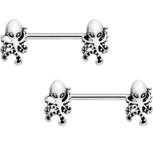 将图片加载到图库查看器,14G 9/16 Nautical Treasures Octopus Barbell Nipple Ring Set