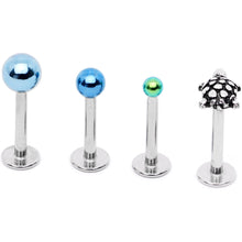 将图片加载到图库查看器,16G 5/16 Multi Tone End Turtle Cartilage Tragus Earring Set