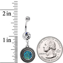 将图片加载到图库查看器,Faux Druzy Quartz Baroque Concentric Circles Dangle Belly Ring