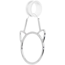 Load image into Gallery viewer, Simple Cut Out Cat Lover Extraordinaire Tunnel Plug Earrings