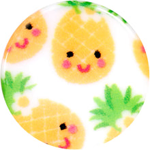 Load image into Gallery viewer, White Acrylic Pretty Pineapple Single Flare Plug Set Sizes 3mm to 16mm