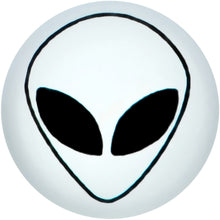 Load image into Gallery viewer, White Matte Glass Alien Head Double Flare Plug Set 6mm to 30mm
