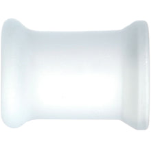 Load image into Gallery viewer, White Matte Glass Alien Head Double Flare Plug Set 6mm to 30mm