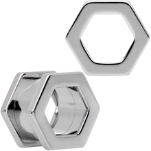 将图片加载到图库查看器,1/2 Geometric Hexagon Screw Fit Tunnel Plug Set