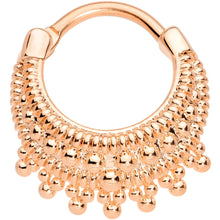 将图片加载到图库查看器,16G 3/8 Rose Gold Tone Debutante Fashion Hinged Septum Ring