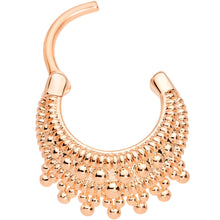 将图片加载到图库查看器,16G 3/8 Rose Gold Tone Debutante Fashion Hinged Septum Ring
