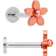 Load image into Gallery viewer, 16G 5/16 Multicolor Internally Threaded Flower Labret Set of 4