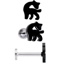 将图片加载到图库查看器,16G 5/16 Multicolor Internally Threaded Giraffe Labret Set of 4