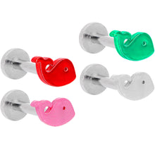 Load image into Gallery viewer, 16G 5/16 Multicolor Internally Threaded Whale Labret Set of 4