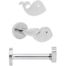 Load image into Gallery viewer, 16G 5/16 Multicolor Internally Threaded Whale Labret Set of 4