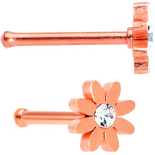 Load image into Gallery viewer, 20G 1/4 Clear Gem Multicolor Flower Nose Bone Set of 4