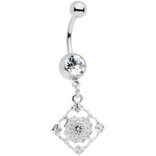 将图片加载到图库查看器,Clear Gem Art Deco Antique Style Elegance Dangle Belly Ring