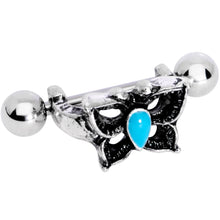 Load image into Gallery viewer, 16G 1/2 Faux Turquoise Butterfly Cartilage Cuff