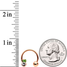 Load image into Gallery viewer, 14G Clear Gem Rose Gold Tone Pineapple Horseshoe Nipple Ring Set