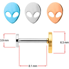 Load image into Gallery viewer, 16G 5/16 All About Aliens Cartilage Tragus Set of 4