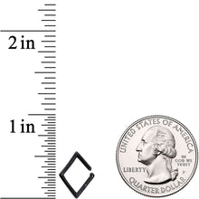 Load image into Gallery viewer, 16G Black Rhombus Closure Ring
