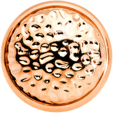 Load image into Gallery viewer, Rose Gold Tone Hammered Finish Single Flare Plug Set 6mm to 16mm Sizes