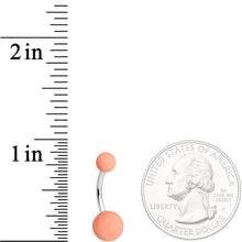 Load image into Gallery viewer, Matte Peaches and Cream Belly Ring Set of 4