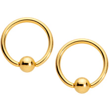 Load image into Gallery viewer, 14G Deep Blue Gem Star Gold Tone BCR Barbell Nipple Ring Set