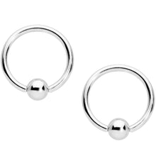 Load image into Gallery viewer, 14G Red Gem Color Inlay Holly BCR Barbell Nipple Ring Set of 4