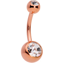 Load image into Gallery viewer, Clear Gem Snowflake Holiday Mix Belly Ring Set of 4