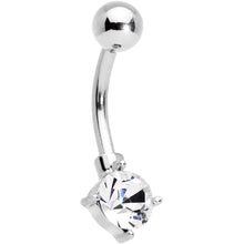 Load image into Gallery viewer, Clear Gem Snowflake Holiday Mix Belly Ring Set of 4
