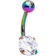 将图片加载到图库查看器,Clear Gem Rainbow Large and Small Gem Belly Ring