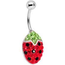 Load image into Gallery viewer, Red Black Green Gem Juicy Jam Strawberry Belly Ring