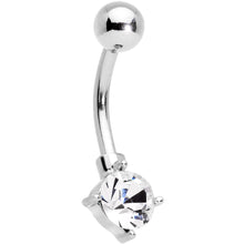 Load image into Gallery viewer, Clear Gem Rose Gold Tone Red Holiday Cupcake Belly Ring Set of 4