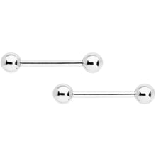 Load image into Gallery viewer, 14G 9/16 Flowers Barbell Nipple Ring Set of 4