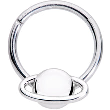 Load image into Gallery viewer, 16G 3/8 Outer Space Planet Saturn Hinged Segment Ring