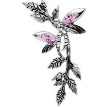 Load image into Gallery viewer, 16G 1/4 Pink Gem Sprig of Springtime Left Ear Cartilage Earring