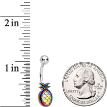 将图片加载到图库查看器,Rainbow Iridescent Dreamy Delicious Pineapple Belly Ring