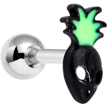 将图片加载到图库查看器,16G 1/4 Green Black Pineapple Alien Cartilage Tragus Earring