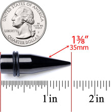 Load image into Gallery viewer, Black PVD Straight Plug and Taper Set Sizes 5mm to 10mm