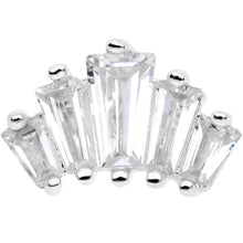 Load image into Gallery viewer, 18G 5/16 Clear CZ Crown Cartilage Tragus Earring
