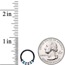 将图片加载到图库查看器,16G 3/8 Synthetic Opal Black Hinged Segment Ring