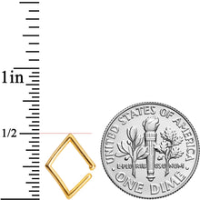 将图片加载到图库查看器,16G 3/8 Gold Tone Rhombus Closure Ring